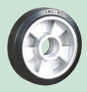 Rubber wheel with Aluminium rim
